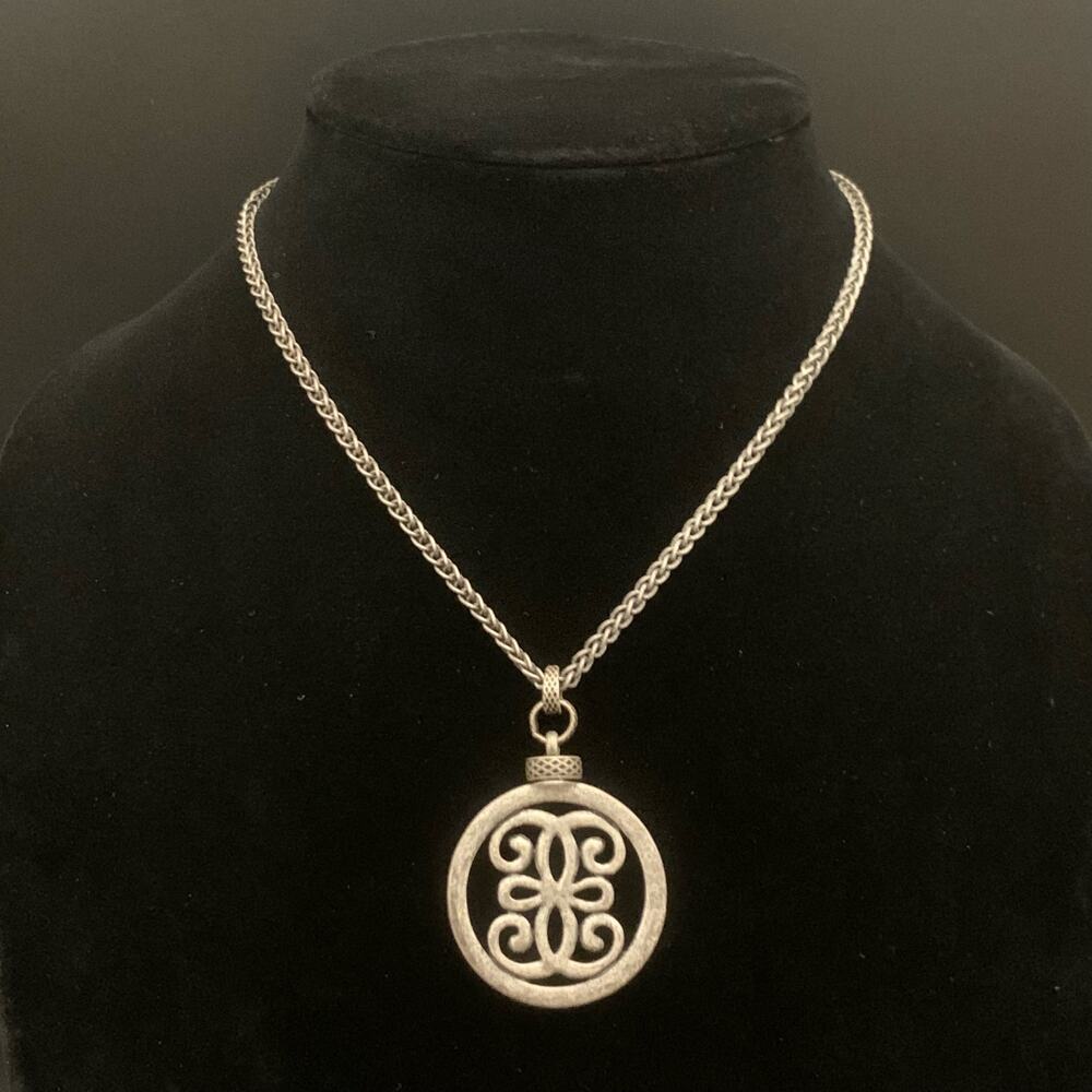 Vintage Medallion Foxtail Link Necklace